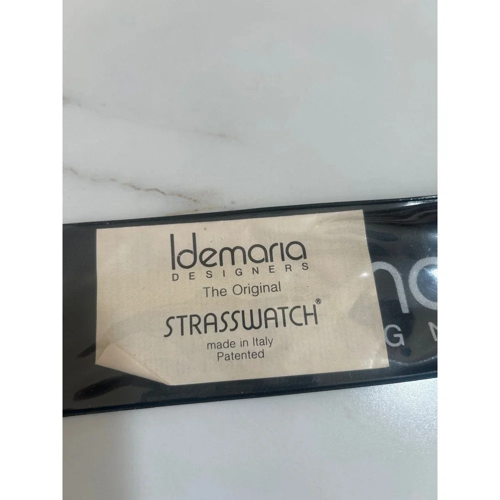 Idemaria Designer Strasswatch Pink Leather Floral Rhinestone Digital Watch Italy
